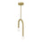AFX Lighting Colette 1Lt 12" LED Pendant, Antique Brass/White