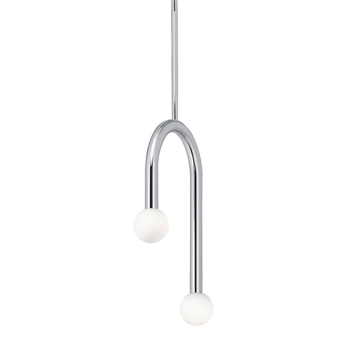 AFX Lighting Colette 1Lt 12" LED Pendant, Chrome/White - COEP12LAJUDPC