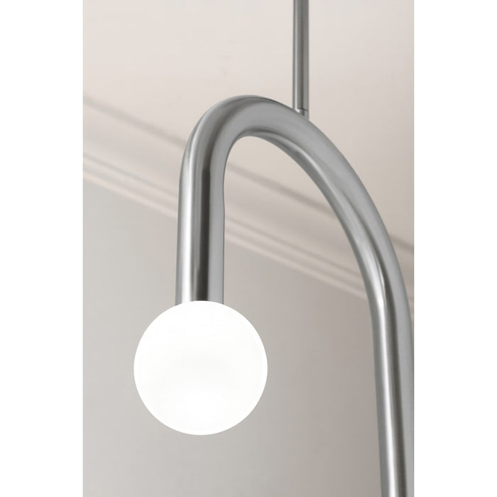 AFX Lighting Colette 1Lt 12" LED Pendant, Chrome/White