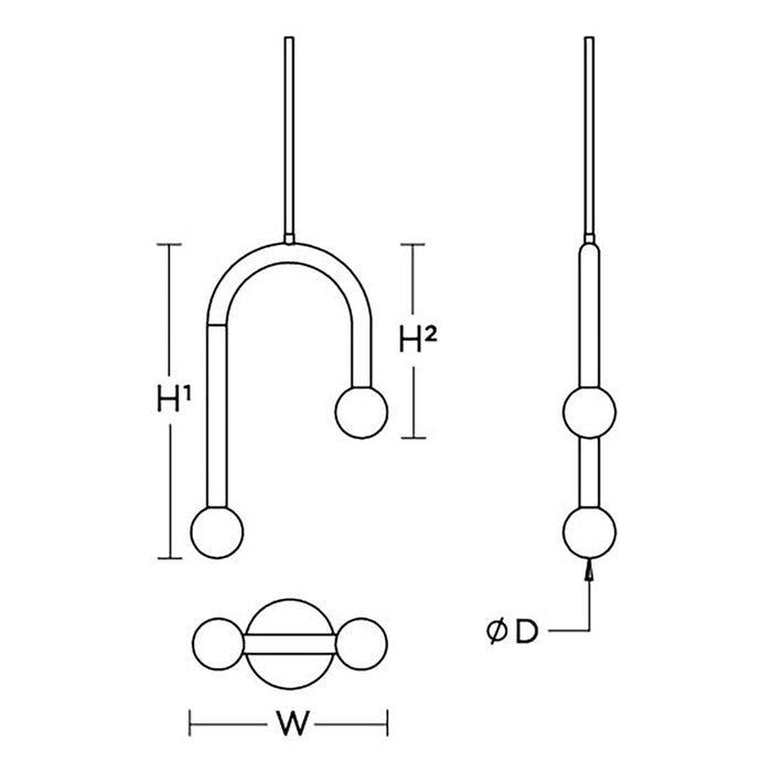 AFX Lighting Colette 1Lt 12" LED Pendant, Chrome/White