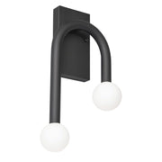 AFX Lighting Colette 1Lt 10" LED Wall Sconce, Black/White - COES1017LAJUDBK