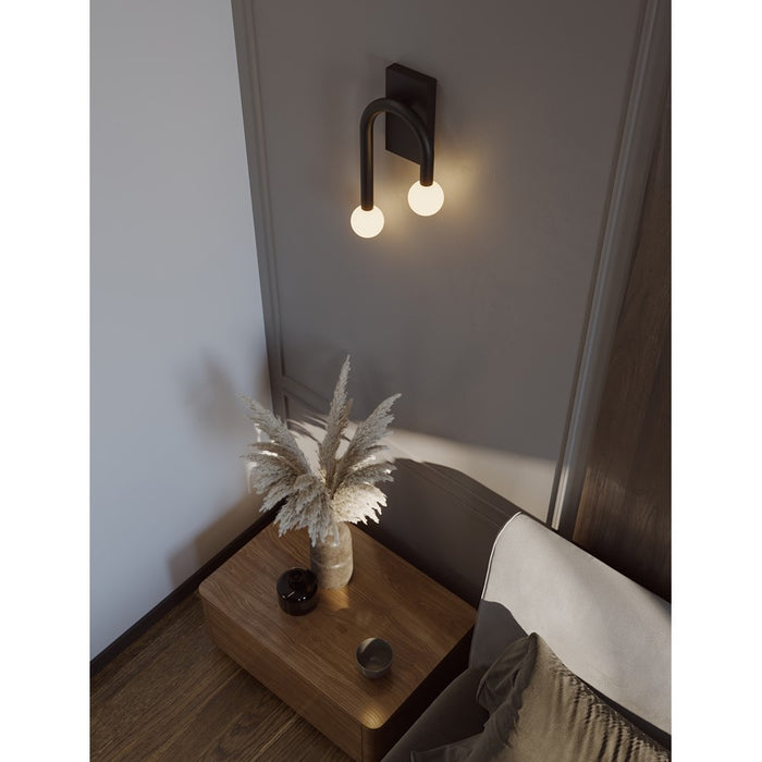 AFX Lighting Colette 1Lt 10" LED Wall Sconce, Black/White