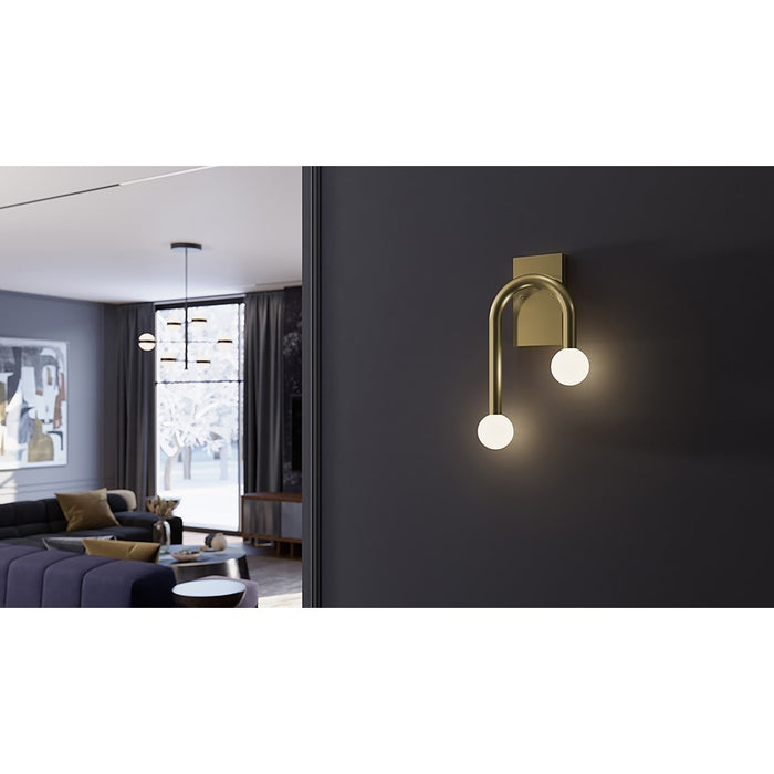 AFX Lighting Colette 1Lt 10" LED Wall Sconce, Brass/White
