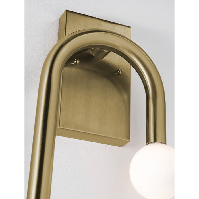 AFX Lighting Colette 1Lt 10" LED Wall Sconce, Brass/White