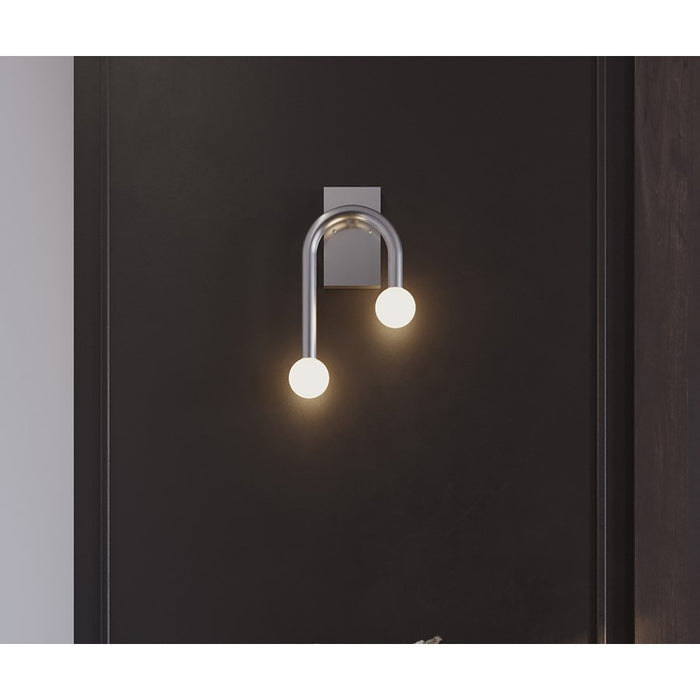 AFX Lighting Colette 1Lt 10" LED Wall Sconce, Chrome/White