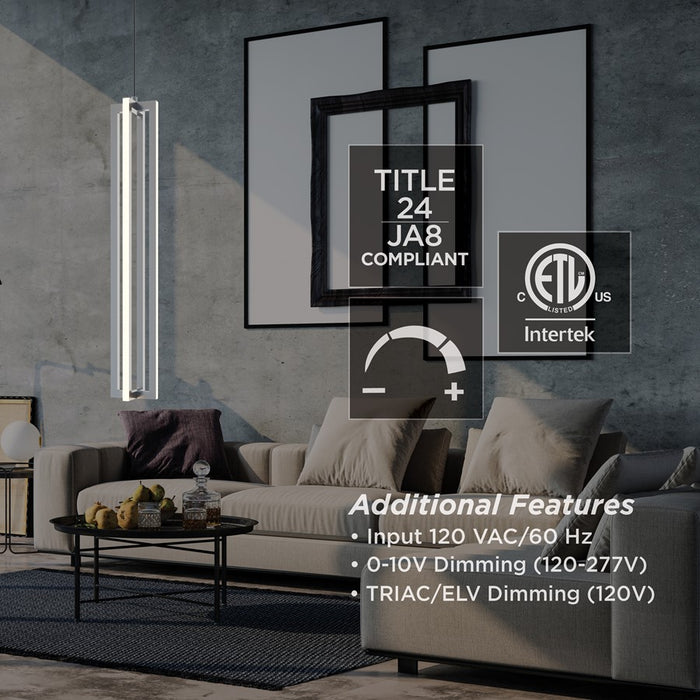 AFX Lighting Cass 1 Light Pendant, LED 36W/4000Lm/120V