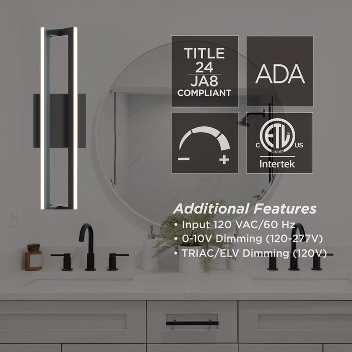 AFX Lighting Cass Sconce, LED 18W/1800Lm/120V