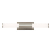 AFX Lighting Dax 1Lt LED 27"W Vanity Light, Satin Nickel/White