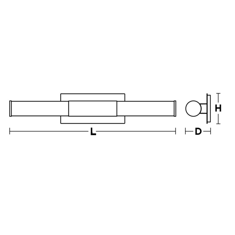 AFX Lighting Dax 1Lt LED 27"W Vanity Light, Satin Nickel/White
