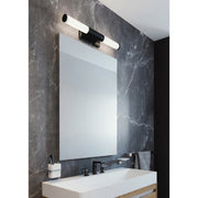 AFX Lighting Dax 1Lt LED 36"W Vanity Light, Black/White