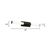 AFX Lighting Dax 1Lt LED 36"W Vanity Light, Black/White