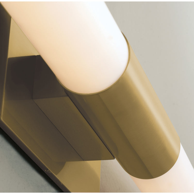 AFX Lighting Dax 1Lt LED 36"W Vanity Light, Lt Antique Brs/Wht