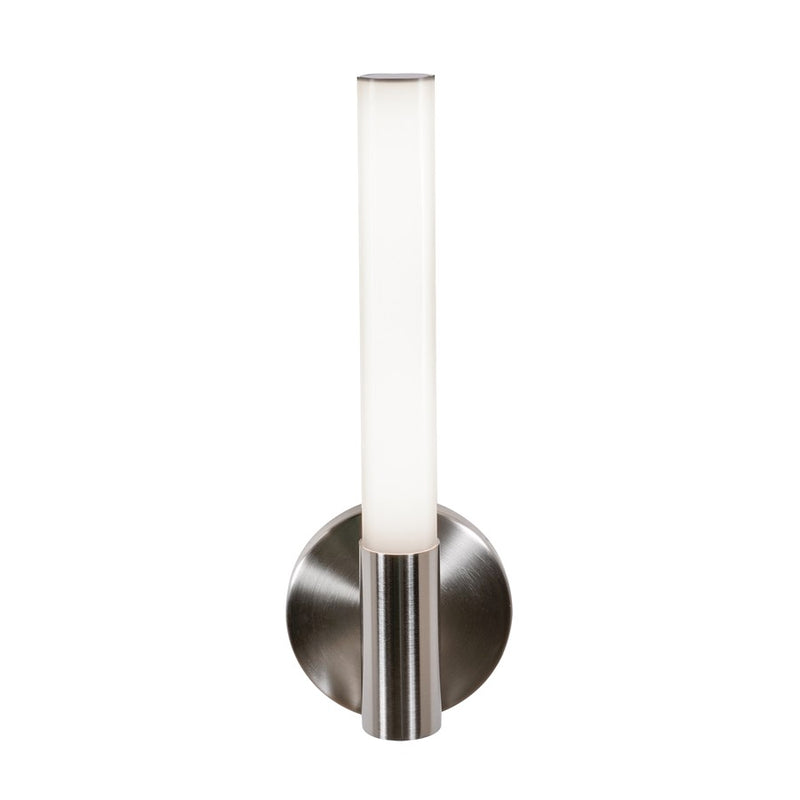 AFX Lighting Dion 1 Light Sconce, Satin Nickel/White - DIOS0314LAJD1SN