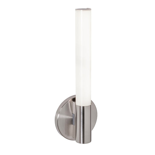 AFX Lighting Dion 1 Light Sconce, Satin Nickel/White