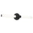 AFX Lighting Dion 1 Light 24" Vanity, Black/White