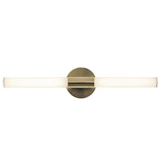 AFX Lighting Dion 1 Light 24" Vanity, Antique Brass/White - DIOV2403LAJD1LB