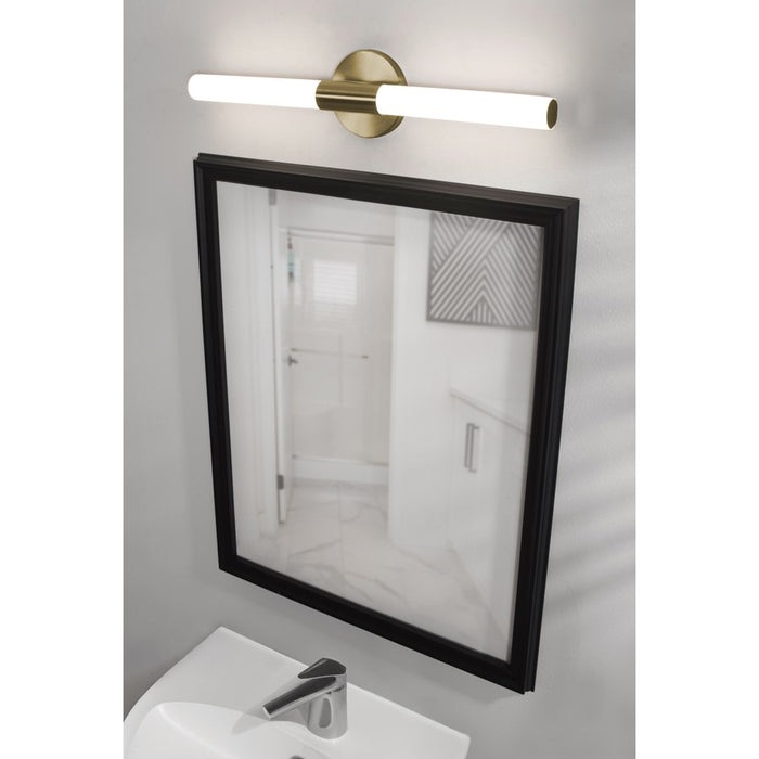 AFX Lighting Dion 1 Light 24" Vanity, Antique Brass/White