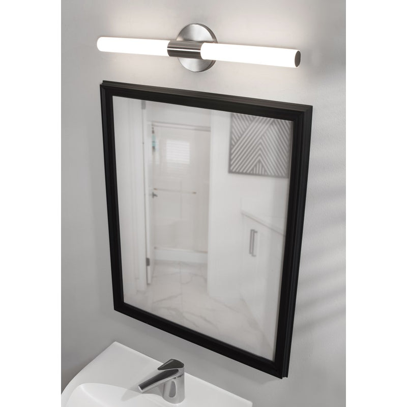 AFX Lighting Dion 1 Light 24" Vanity, Satin Nickel/White