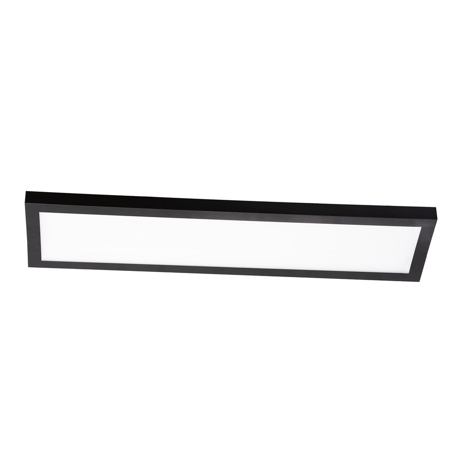 AFX Lighting Delgado 1LT 24'' LED Flush, 120V/Black/Frosted - DLGL2406LAJD1BK