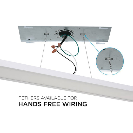 AFX Lighting Delgado 1LT 48'' LED Flush, 277V/White/Frosted
