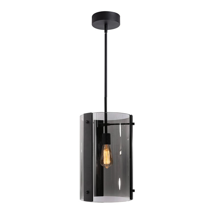AFX Lighting Dana 1LT 10" Pendant, Black/120V/Smoke