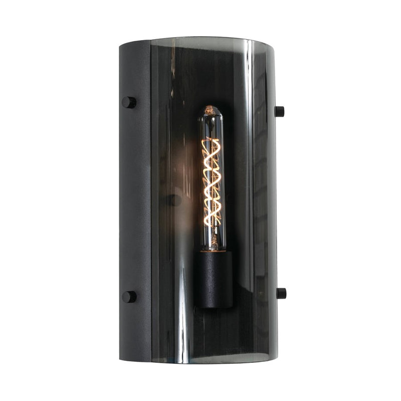 AFX Lighting Dana 1 LT 14" Sconce, Black/120V/Smoke - DNAS0714MBBK