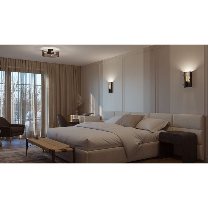 AFX Lighting Dana 1 LT 14" Sconce, Black/120V/Smoke