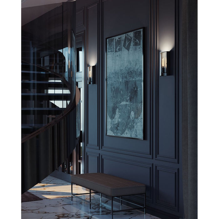 AFX Lighting Dana 1 LT 14" Sconce, Black/120V/Smoke