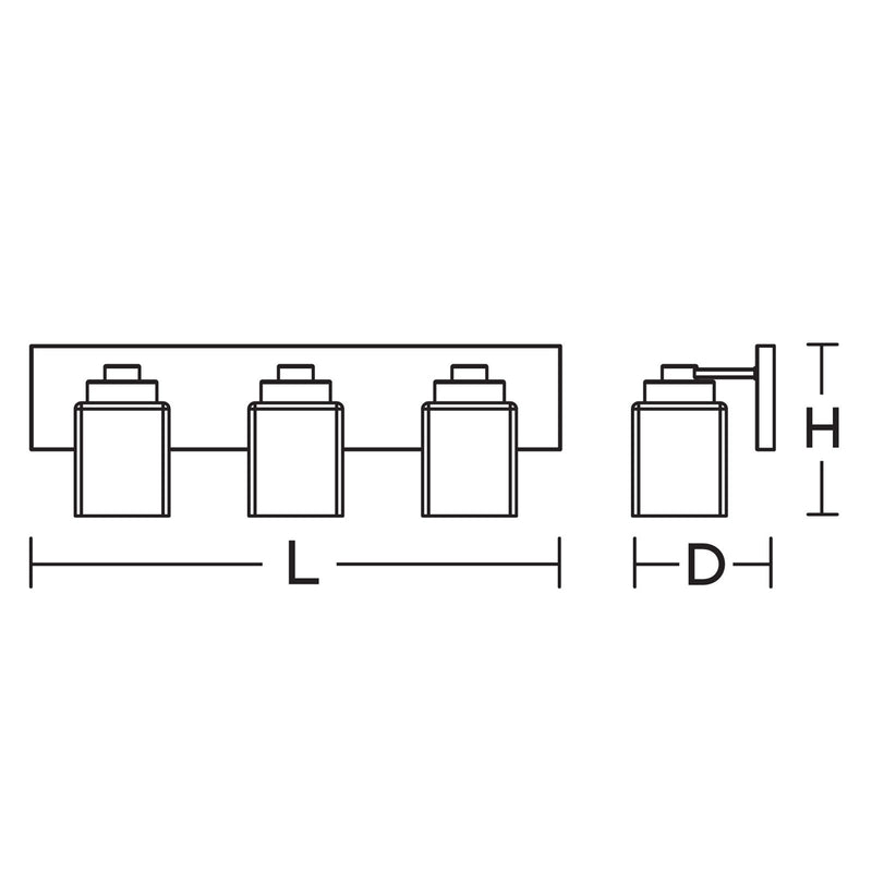 AFX Donovan 24in 3-Light Vanity Light | Modern Brushed Nickel and White Glass | Bathroom & Powder Room | 24 x 6.5 x 7.75 in | Model DOVV2408MBBN