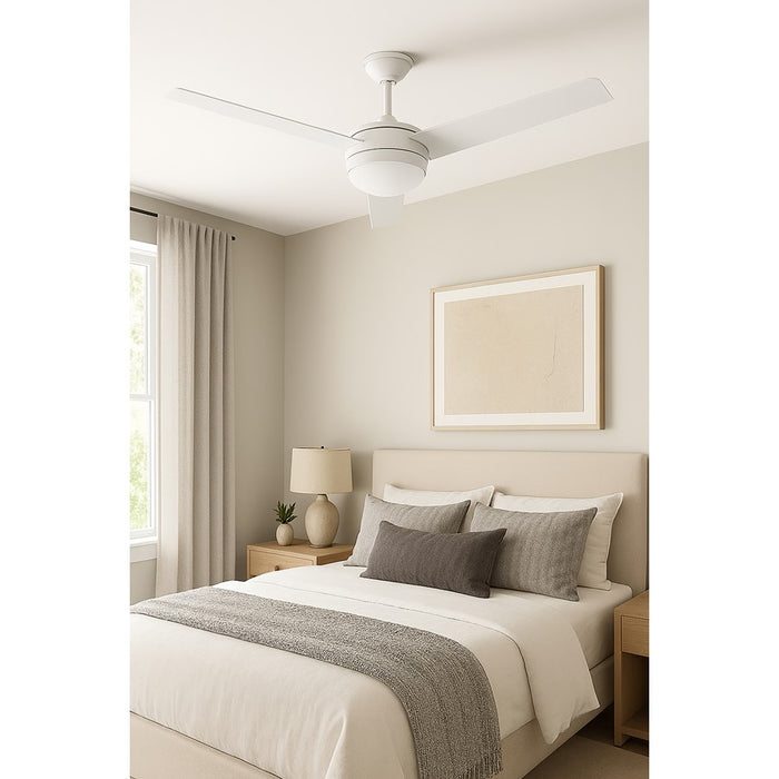 AFX Lighting Davis 1Lt 52" 3 Blade LED Ceiling Fan, WH/FR