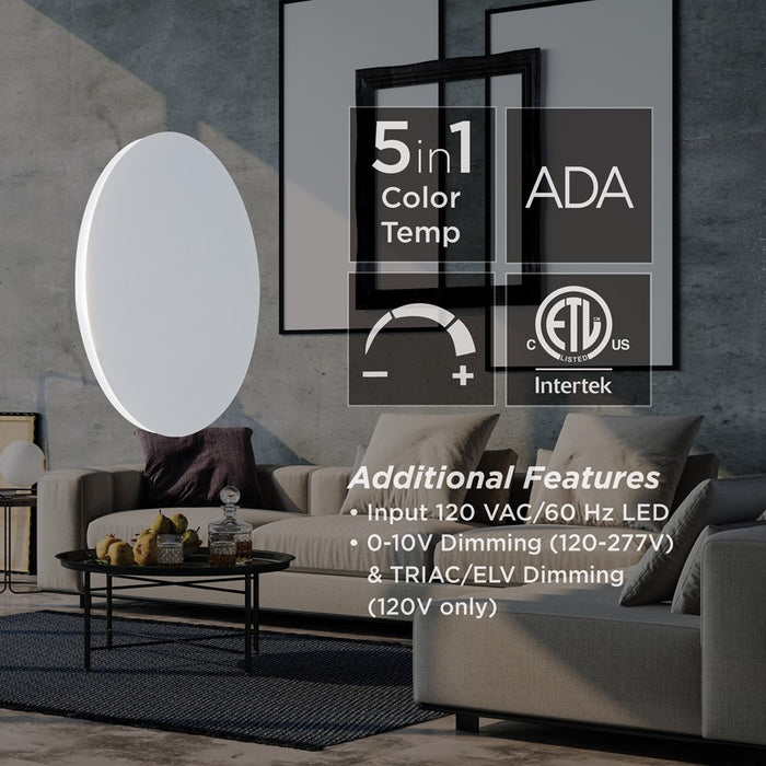 AFX Lighting Eclipse 1 Light 6" Wall Sconce, White/White