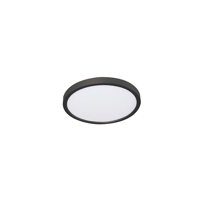 AFX Lighting Edge Round 1 Light 8" Flushmount, Black/White - EGRF08LAJD5BK