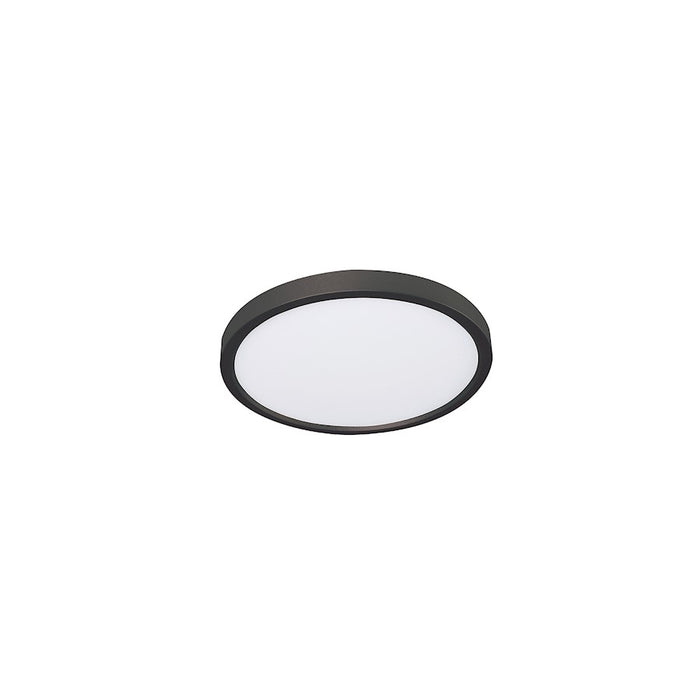 AFX Lighting Edge Round 1 Light 8" Flushmount, Black/White - EGRF08LAJD5BK