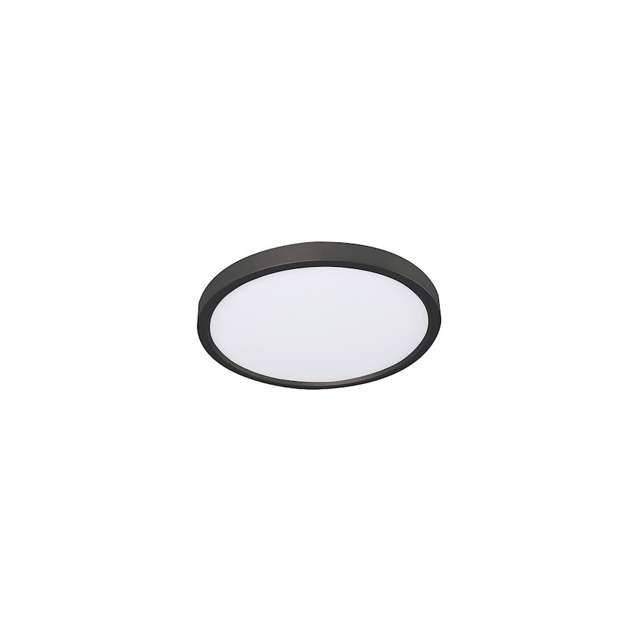 AFX Lighting Edge Round 1 Light 8" Flushmount, Black/White - EGRF08LAJD5BK