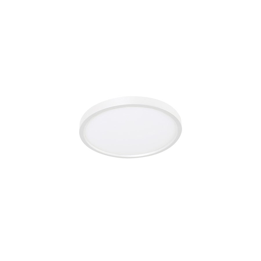 AFX Lighting Edge Round 1 Light 12" Flushmount, White/White - EGRF12LAJD5WH