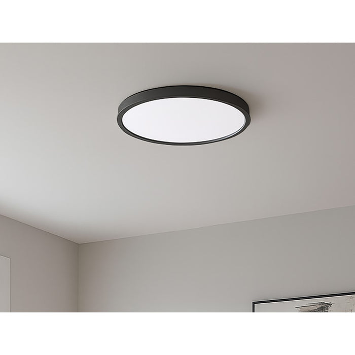 AFX Lighting Edge Round 16" LED 1Lt Flush/25W, Black/White