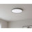 AFX Lighting Edge Round 16" LED 1Lt Flush/25W, Nickel/White