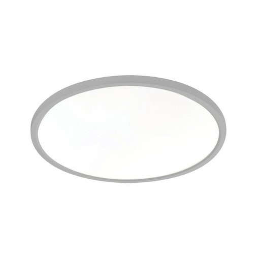 AFX Lighting Edge Round 1Lt Flush Mount, Satin Nickel/White - EGRF2030LAJUDSN