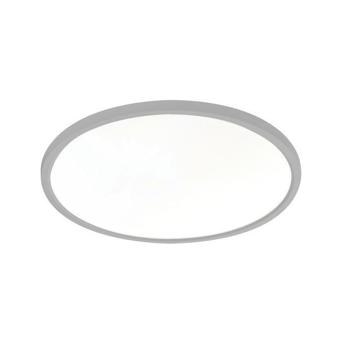 AFX Lighting Edge Round 1Lt Flush Mount, Satin Nickel/White - EGRF2030LAJUDSN