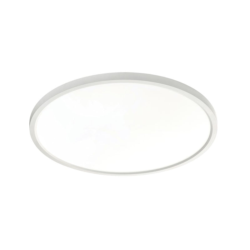 AFX Lighting Edge Round 1 Light Flush Mount, White/White - EGRF2030LAJUDWH
