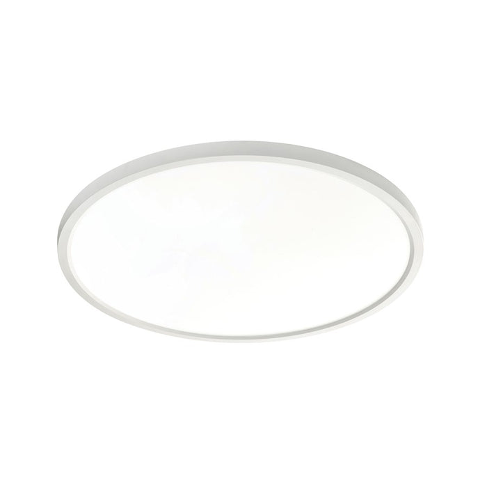 AFX Lighting Edge Round 1 Light Flush Mount, White/White - EGRF2030LAJUDWH