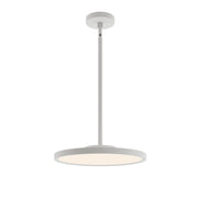AFX Lighting Edge Round 1 Light 16" Pendant, Satin Nickel/White - EGRP16LAJUDSN
