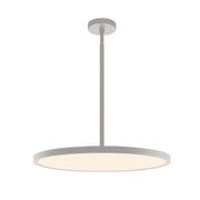 AFX Lighting Edge Round 1 Light 20" Pendant, Satin Nickel/White - EGRP20LAJUDSN