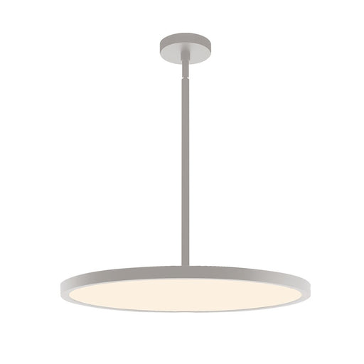 AFX Lighting Edge Round 1 Light 20" Pendant, Satin Nickel/White - EGRP20LAJUDSN