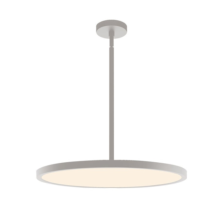 AFX Lighting Edge Round 1 Light 20" Pendant, Satin Nickel/White - EGRP20LAJUDSN