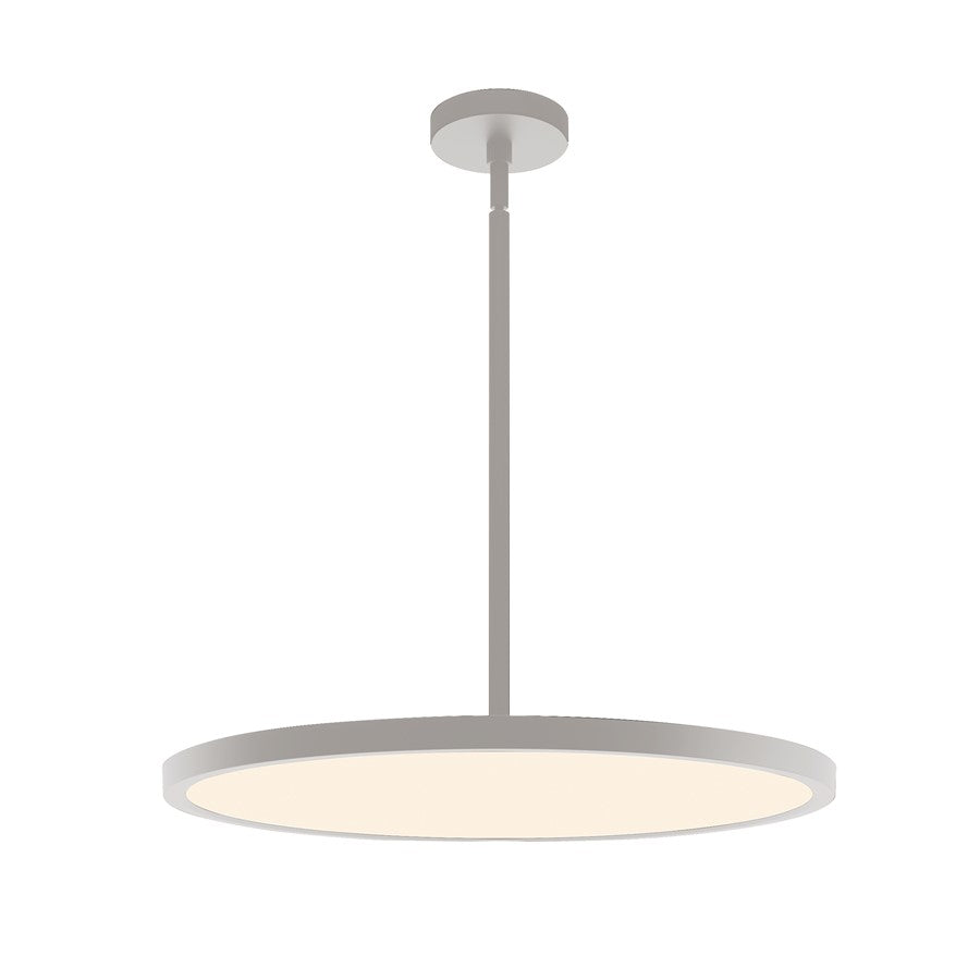 AFX Lighting Edge Round 1 Light 20" Pendant, Satin Nickel/White - EGRP20LAJUDSN