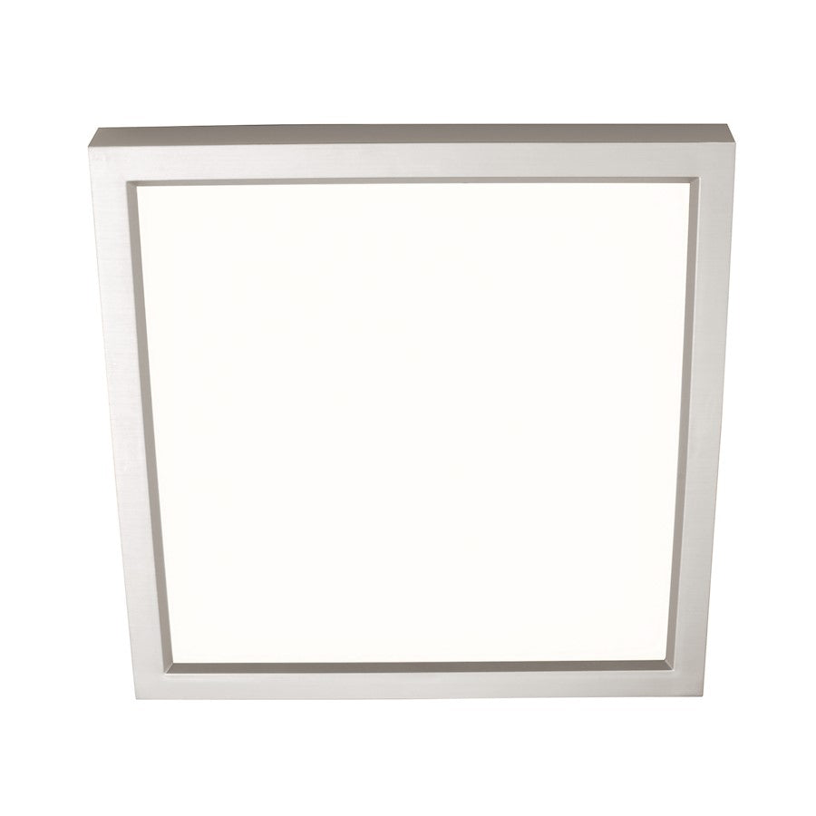 AFX Lighting Edge Square 1Lt 4" Flushmount, Nickel/White - EGSF04LAJD1SN
