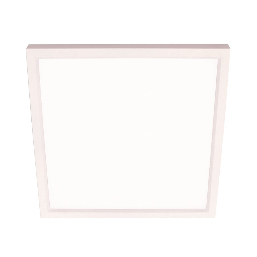 AFX Lighting Edge Square 1 Light 4" Flushmount, White/White - EGSF04LAJD1WH