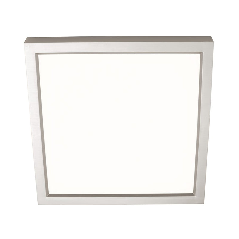 AFX Lighting Edge Square 1Lt 6" Flushmount, Nickel/White - EGSF06LAJD1SN