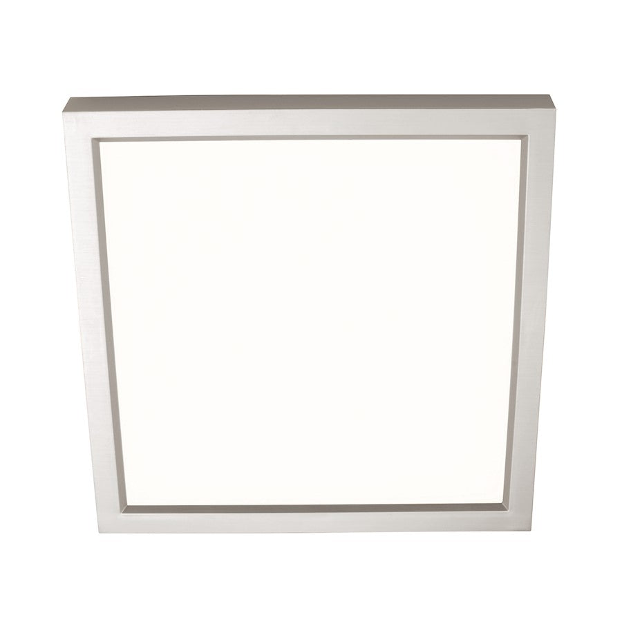 AFX Lighting Edge Square 1Lt 6" Flushmount, Nickel/White - EGSF06LAJD1SN